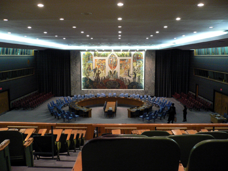 国連安全保障理事会議場