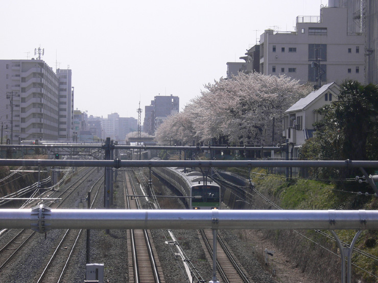 ＪＲ駒込駅付近の山手線
